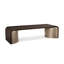 Modern Streamline Solid Wood Sled Coffee Table