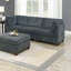 Ensemble de canapé modulaire en chenille gris 6 pièces