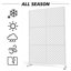 Pacifa Series 6 ft. H x 4 ft. W Metal Privacy Screen With Stripe Pattern-94328924
