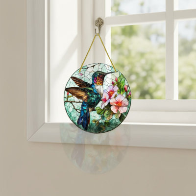 Vibrant Acrylic Hummingbird Suncatcher Window Hanging Gift Wall Art Indoor Outdoor Home Decor