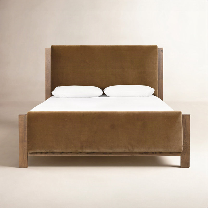 Willem Solid Wood Bed, Queen, Surrey Ochre