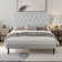Upholstered Platform Bed, Modern Bed Frame with Button Design Headboard, No Box Spring Required