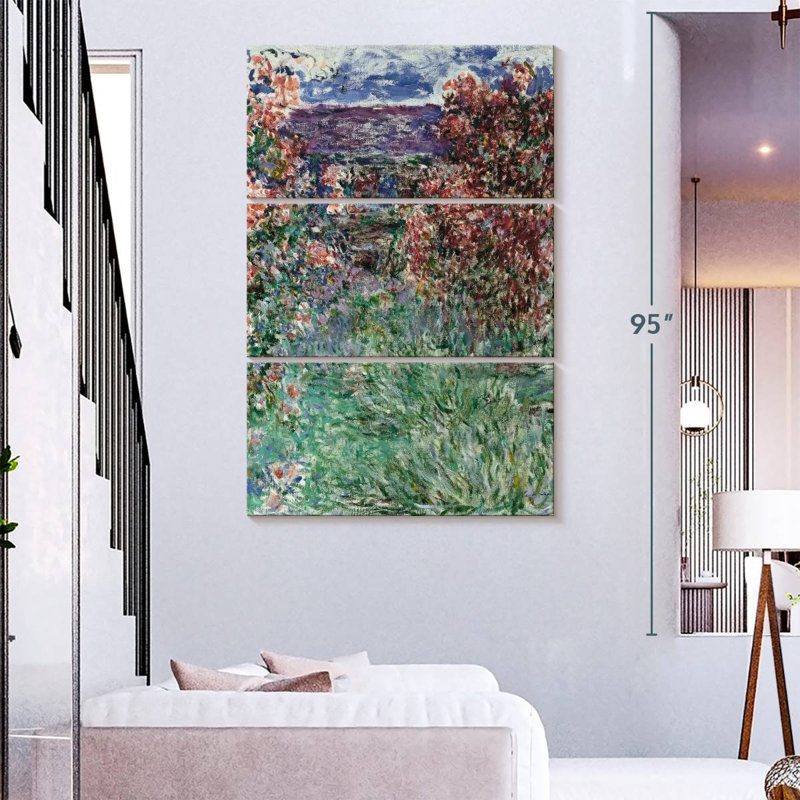 Senne La maison parmi les roses 1925, H 74 po x l 48 po