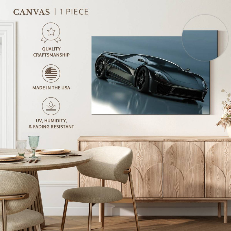 Mehar noir brillant Supercar, H 34 po x l 51 po