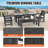 Outdoor HDPE Patio Dining Set for 6, Weather-Resistant Patio Table and Chairs with Bench, with Umbrella Hole-81529337