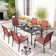 Argyri 6 - Person Metal Patio Dining Set with Rectangular Table