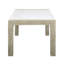 Table de salle à manger Modern 6 - Plateau rectangulaire en marbre blanc avec centre de table en placage brun pour 6