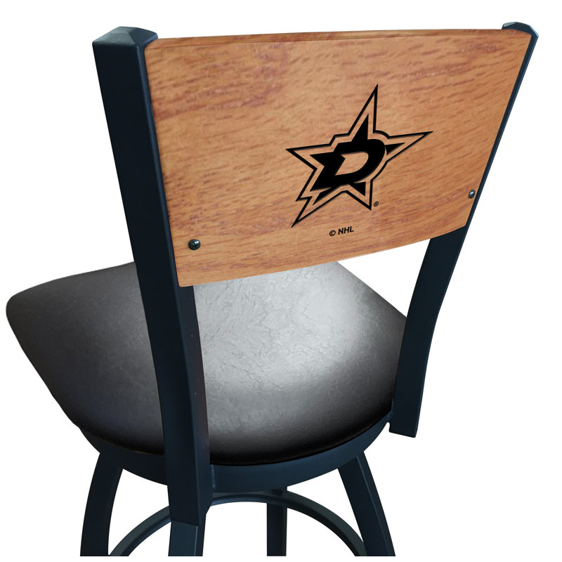 Tabouret de bar pivotant NHL, Vinyle noir, Dallas Stars