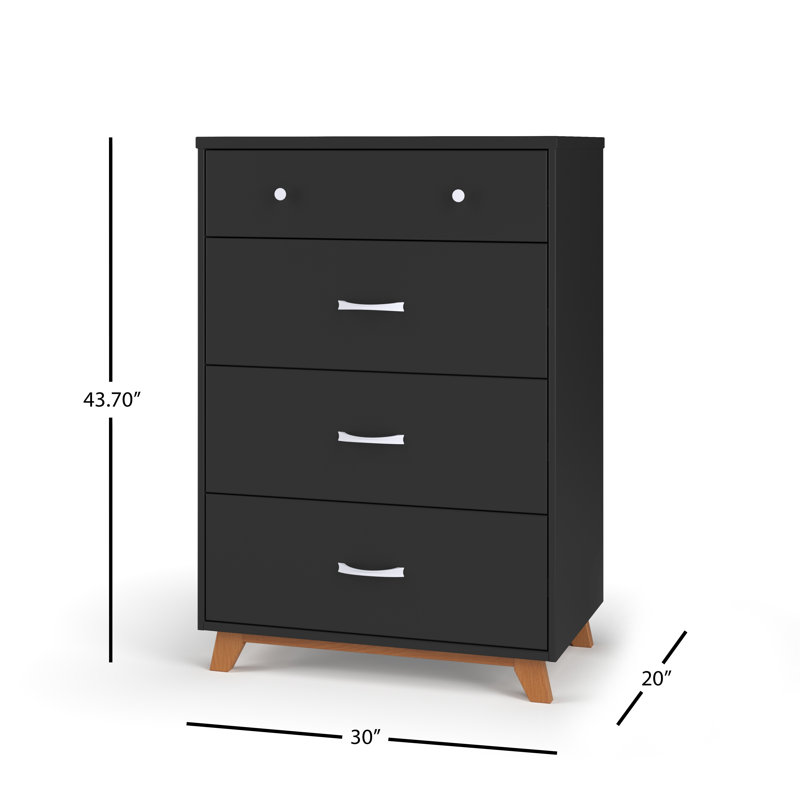 Soho 4 - Drawer Chest, Black/Natural