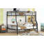 Lit double superposé double au-dessus de grand lit double sans sommier - robuste et spacieux-1902784618