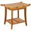 Tabouret de douche en teck pour salle de bain 22 x 14,4 x 18,5 po