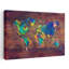 Art mural contemporain coloré carte du monde-129151894