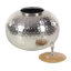 Pots décoratifs en métal martelé avec couvercle en bois Lee