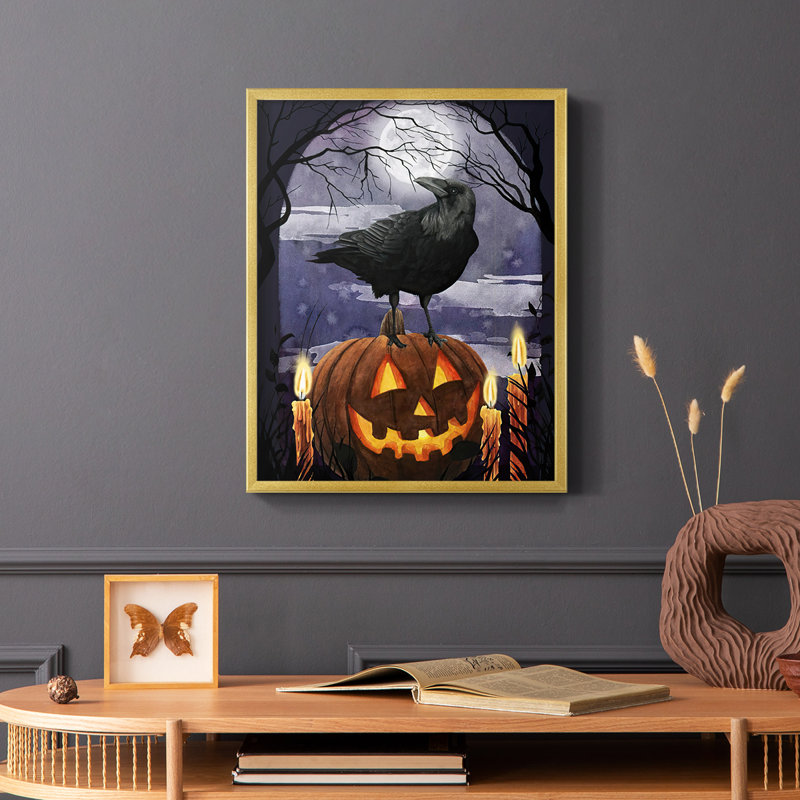 «Midnight Magic I», reproduction encadrée - bois massif, H 14 po x l 11 po