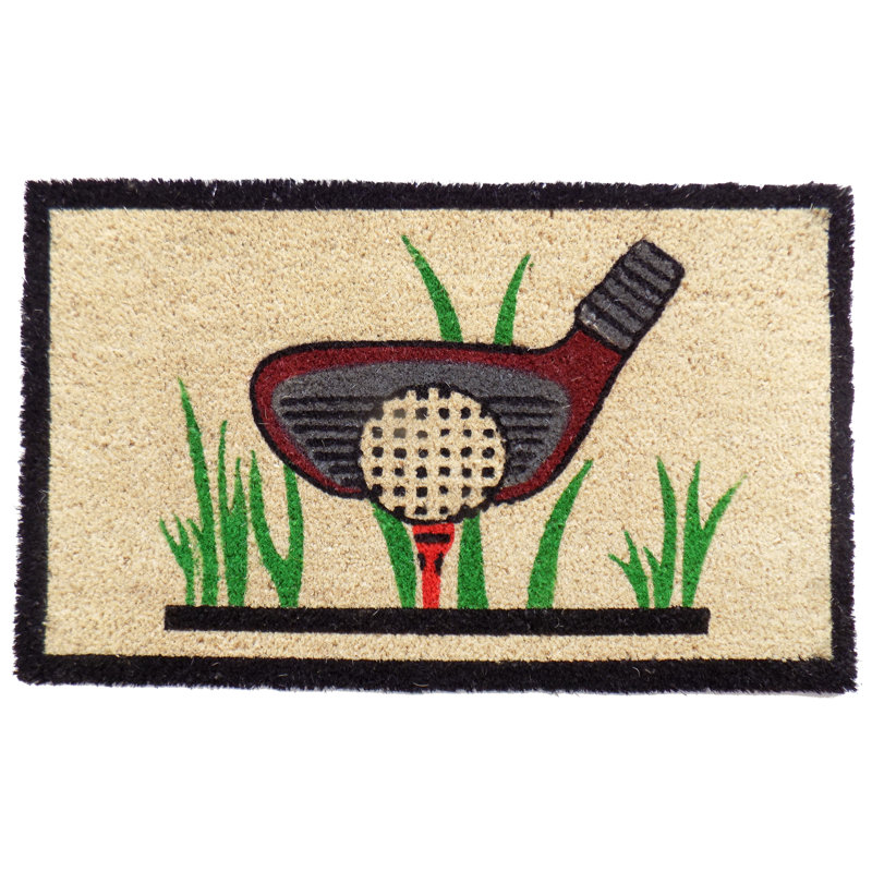 Tapis d'entrée antidérapant Hallowell Golf 30 po x 18 po