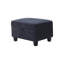 Canapé modulaire en tissu noir de 99,5 po avec méridienne et repose-pieds de rangement Gabriella