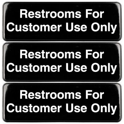 Signe de toilettes à l'usage des clients