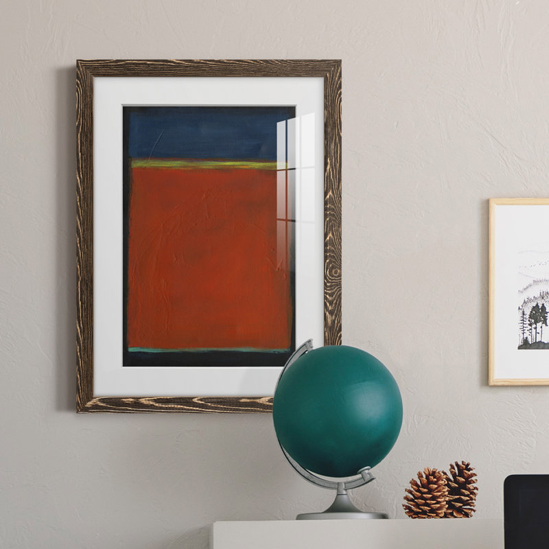 Contemplation I - Peinture encadrée, H 43,5 po x l 31,5 po x P 1 po, Cadre noyer