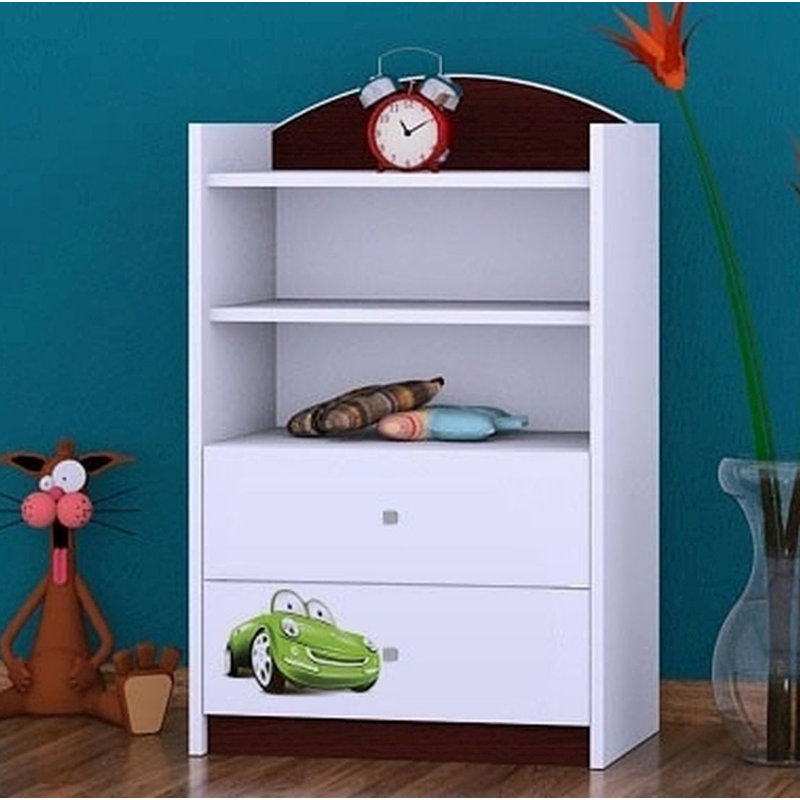 Celia 96cm H X 60cm W Transportation Kids Cube, Wenge