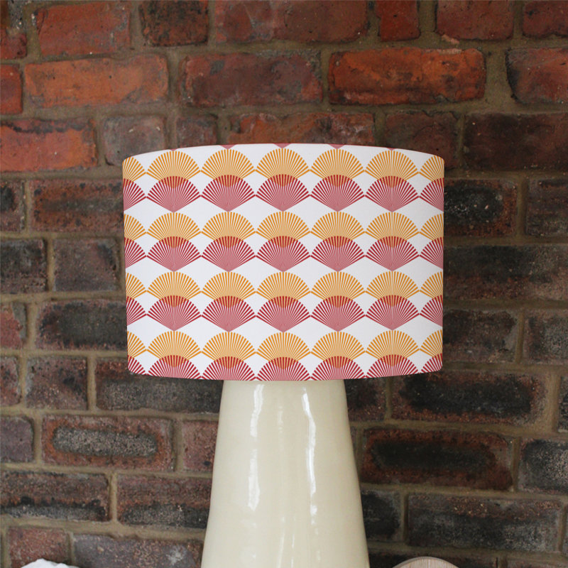 Cotton Drum Lamp Shade ( Uno ), 22cm H x 25cm W x 25cm D
