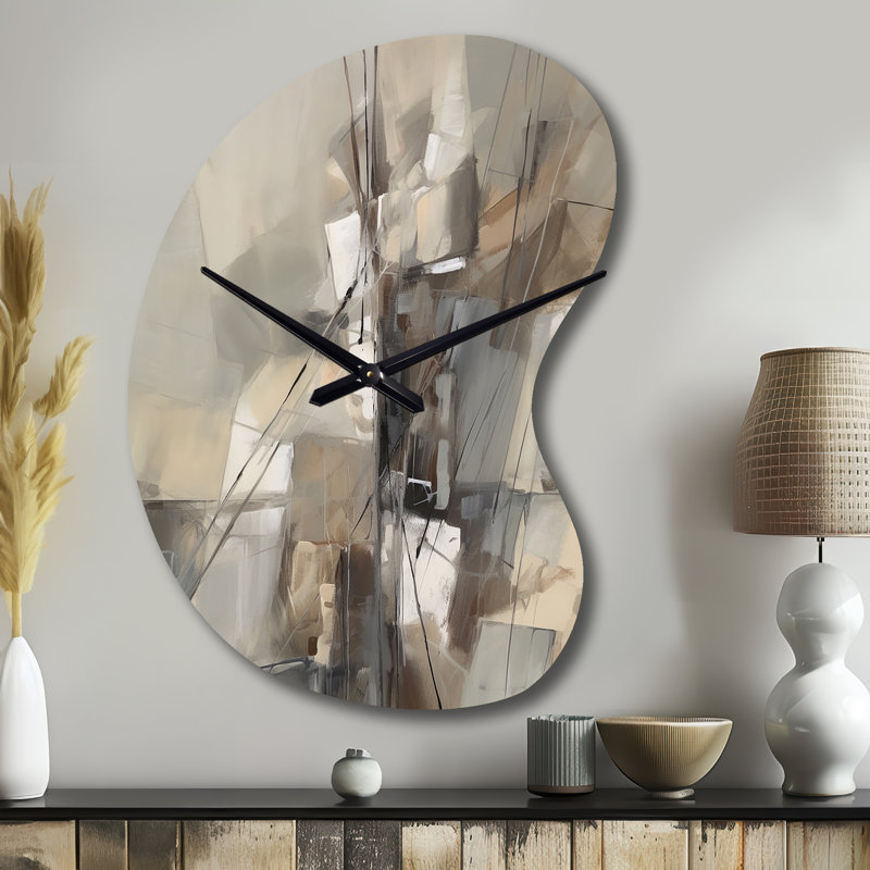 Abstract Design Shapes I - horloge murale asymétrique, Grand