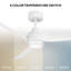 Ventilateur de plafond intelligent à 3 pales intérieur / extérieur Chill avec lumière DEL à intensité variable intégrée et télécommande Bluetooth incluse, température de couleur sélectionnable (2700K, 3000K, 3500K, 4000K)-123804470