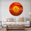 Soleil tombant sur l'océan jaune - horloge murale moderne-34140962