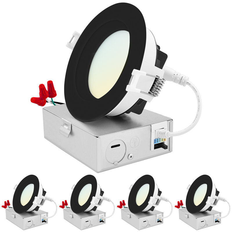 4'' Dimmable Air-Tight IC Rated LED Canless Recessed Lighting Kit