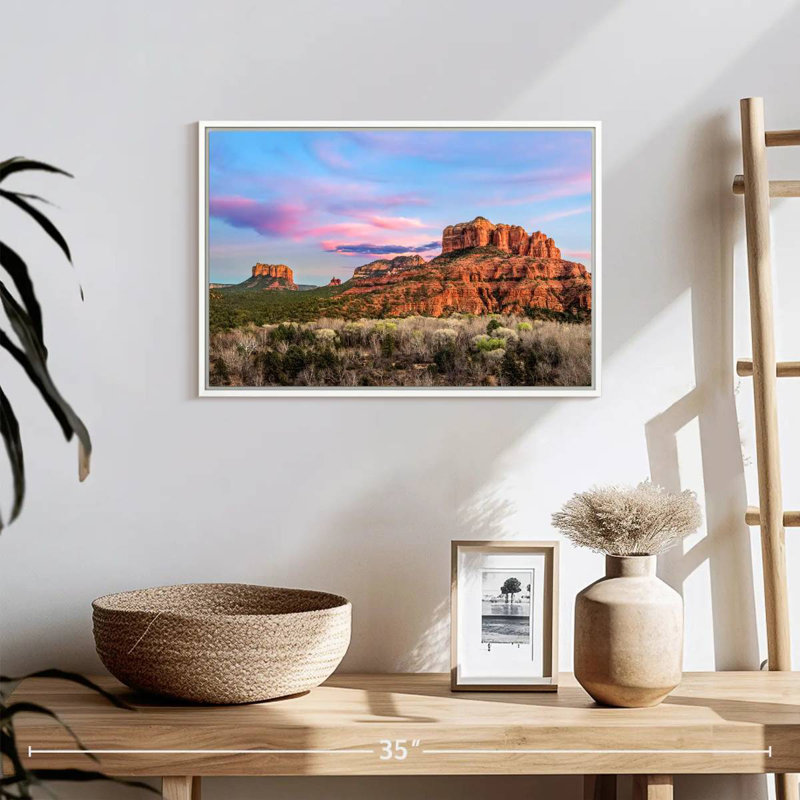 Sedona Rock Formations, Cadre flottant blanc, 19 po x 13 po