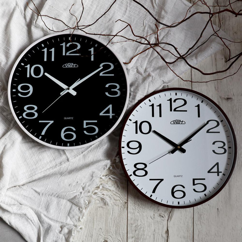Aliya Wall Clock, White/Black
