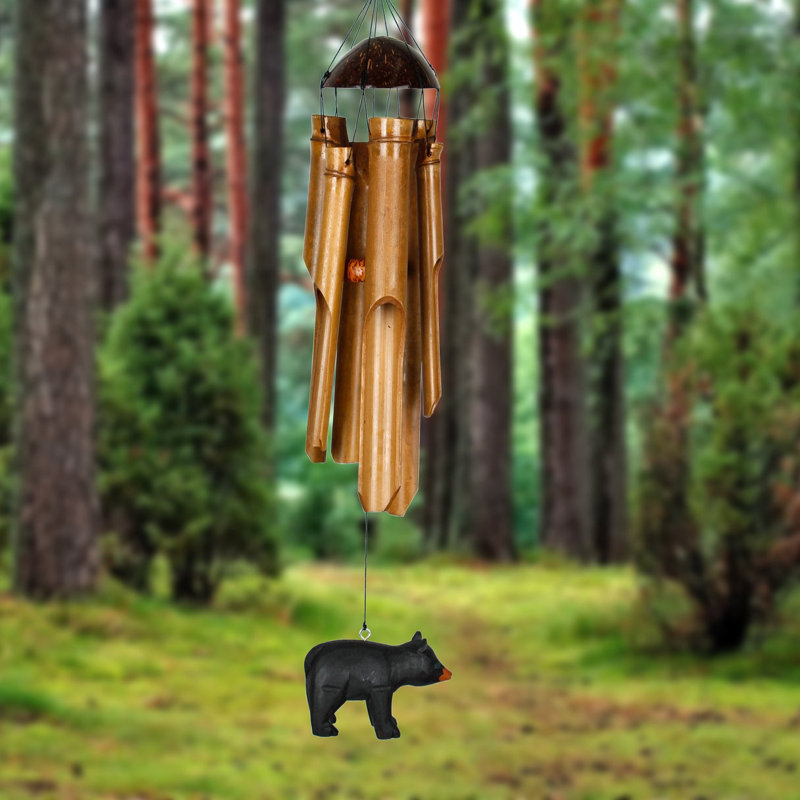 Carillon demi-noix de coco - moyen, ours