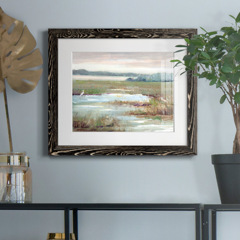 «Early Morning Magic» par J Paul - reproduction d'art sur papier encadrée, Cadre noir, H 24 po x l 18 po x P 1,5 po