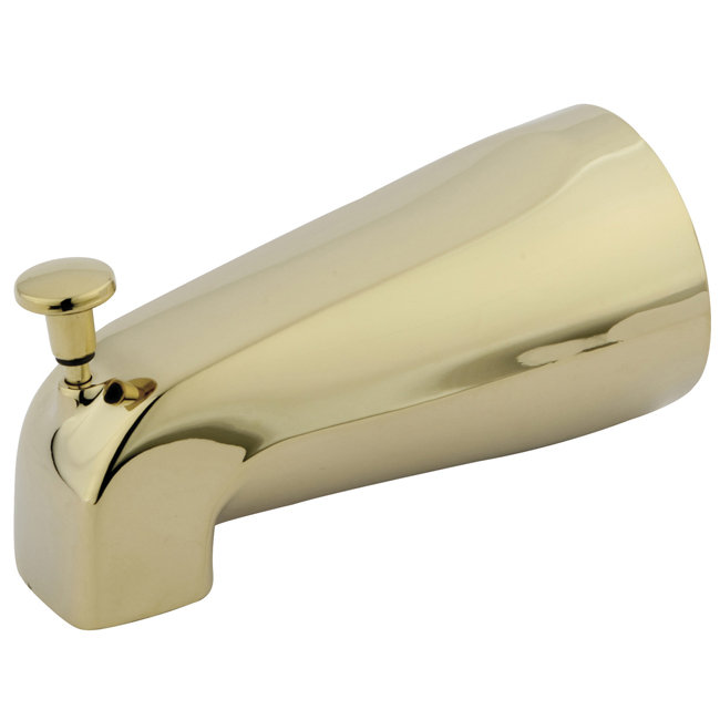 Wall Mounted Tub Spout, Polished Brass / Polished Brass