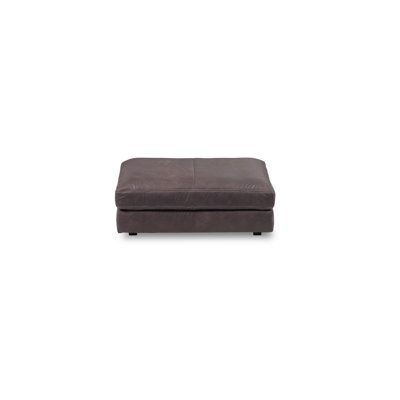 Parven 123cm Wide Genuine Aniline Leather Rectangle Solid Colour Standard Ottoman