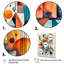 Bleu et orange géométrique équilibre I - salon moderne d'art mural géométrique-977294673-977294761