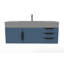 Meuble-lavabo mural simple 48 po avec comptoir à surface solide 48 po-435453707-508761507-435453705