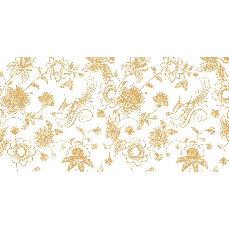 Housse de coussin d'extérieur carré Botanical Blooms, 18 po x 18 po, Or