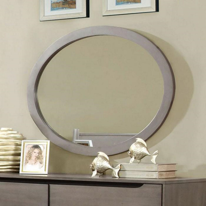 Miroir de commode mid-century modern Morganton, Gris