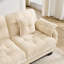 Canapé d'angle Chenille Cloud avec pouf amovible et finitions à pompons