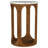 Vachel Round Marble Top Side Table White And Brown