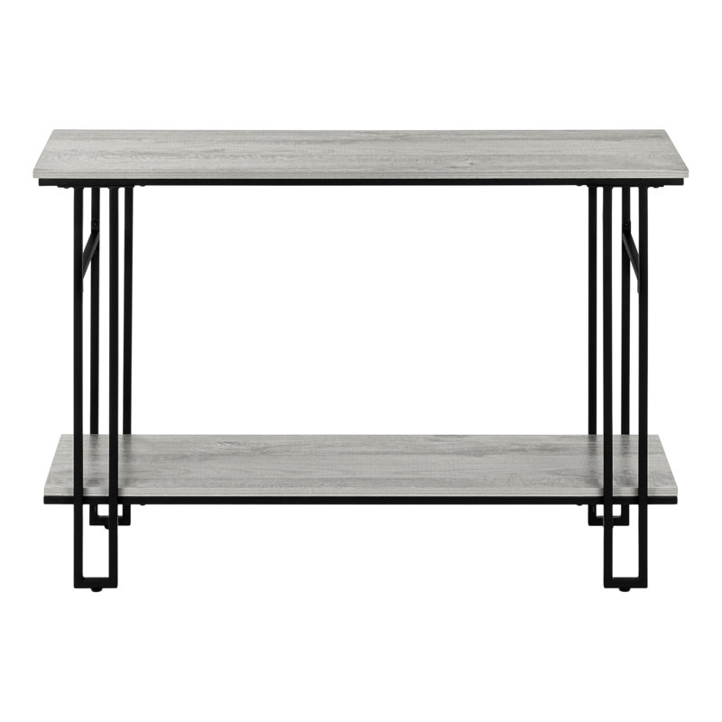 Console étroite en métal stratifié gris pour vestibule, canapé et salon, design moderne et contemporain