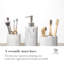 Ensemble d'accessoires de salle de bain, ensemble de meuble-lavabo de comptoir en marbre 4 pièces avec distributeur de savon, porte-brosse à dents, gobelet, porte-savon
