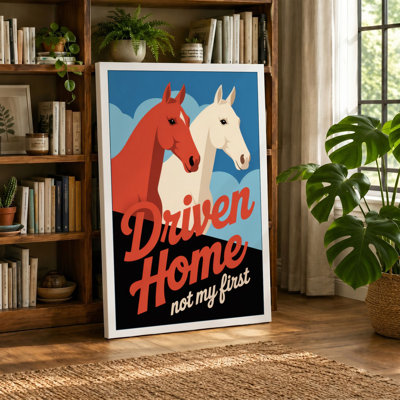 Driven Home Vintage 1 Piece Wrapped Canvas Wall Art