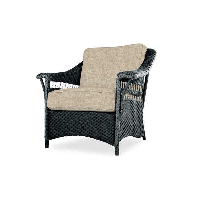 Nantucket Outdoor Lounge Chair, Sandberg Flax, Ebony