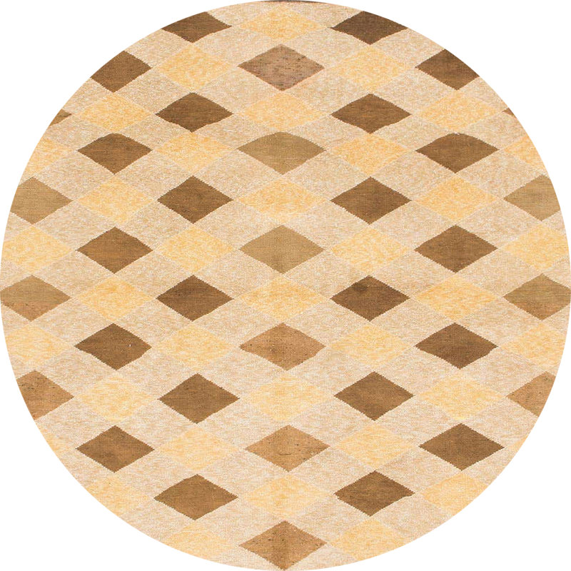 Onarga Abstract Indoor Rug, Round 3'