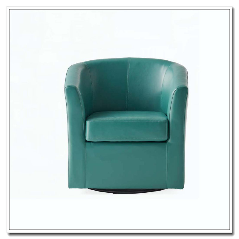 Fauteuil d'appoint pivotant en similicuir