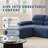 105 Inch Modern Modular L-Shaped Sectional Sofa With Adjustable Backrest, Upholstered Living Room Sofa Set With Movable Ottoman-1680728165