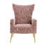 Fauteuil d'appoint rembourré en velours-84552759