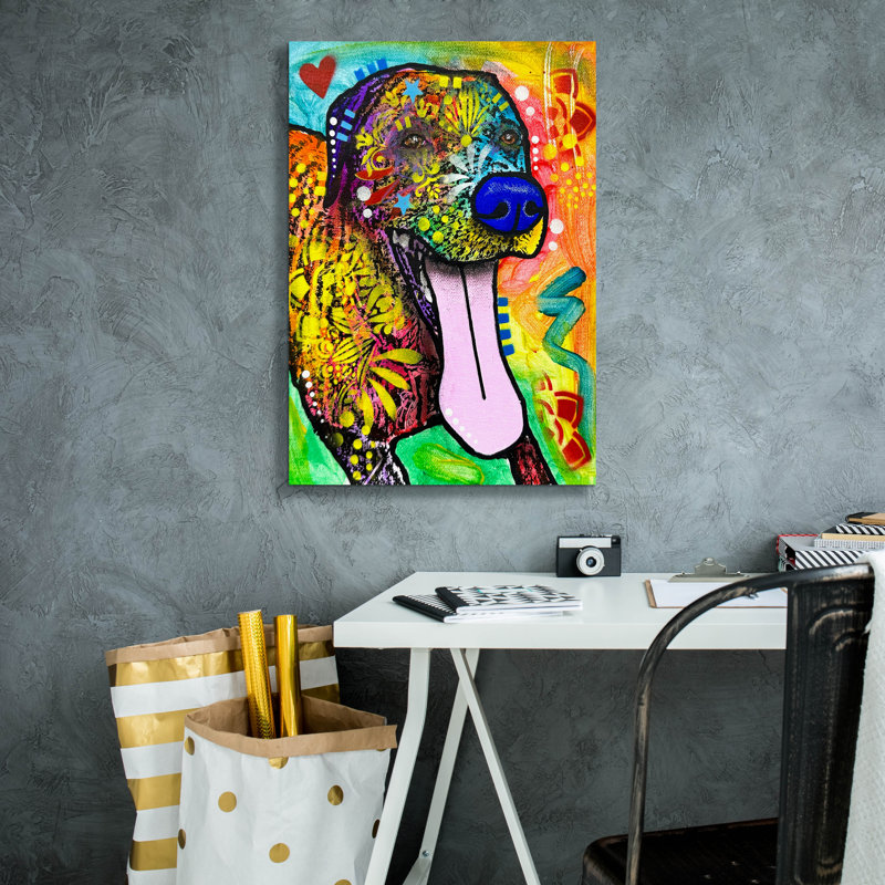 «Big Love Licks» par Dean Russo, art mural sur toile, H 26 po x l 18 po x P 0,75 po