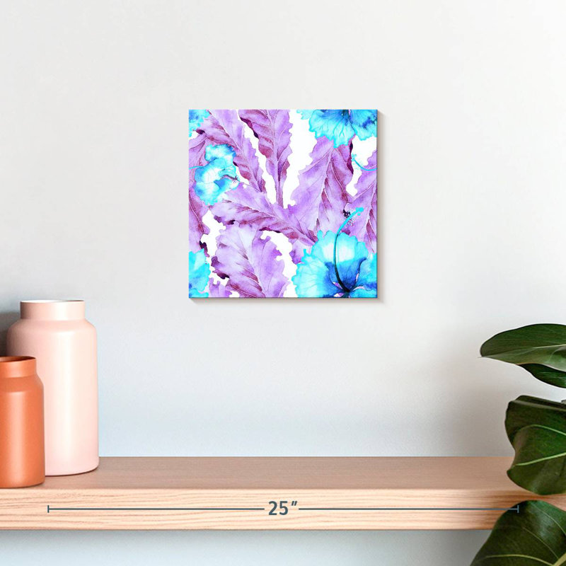 Hibiscus mauve et bleu Kerner, H 10 po x l 10 po
